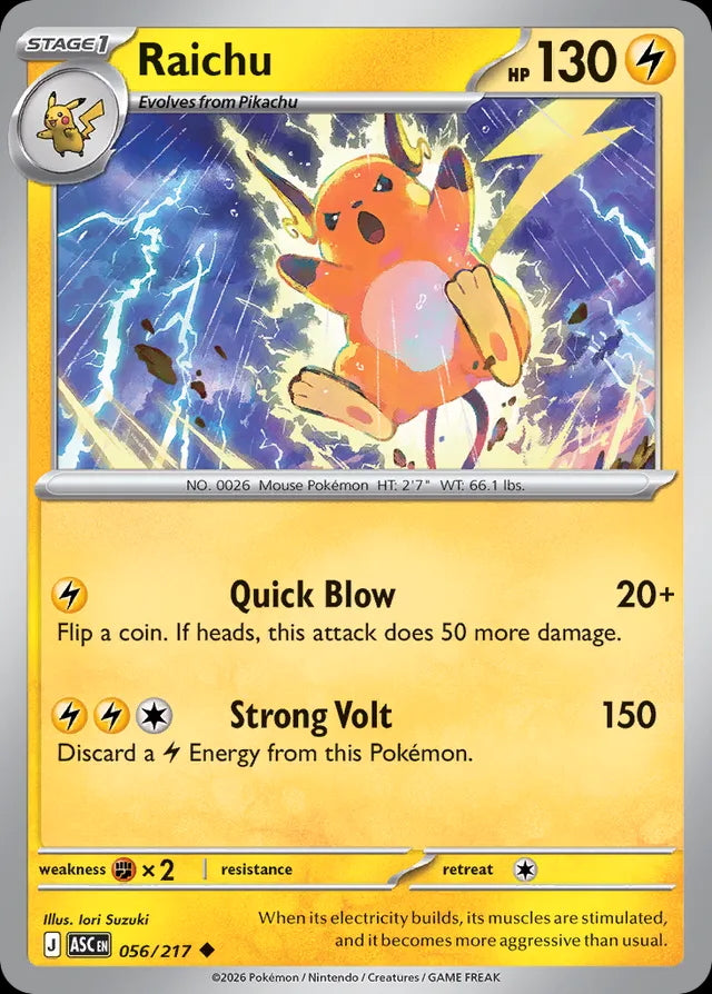 Ascended Heroes Raichu #056/217